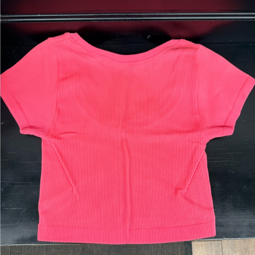 Offline by Aerie Pink Ribbed Crop Top Size Small - Picture 5 of 5